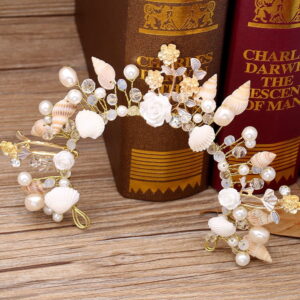 Seashell Crown - Bridal Seashell Crown Mermaid Pearl Shell Tiara Headdress