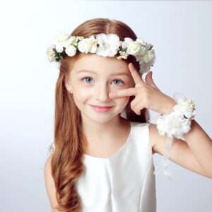 Flower Girl Headpiece - Flower Girl Headpiece Wedding Girls Flower Crown Childrens Floral Headband Wreath