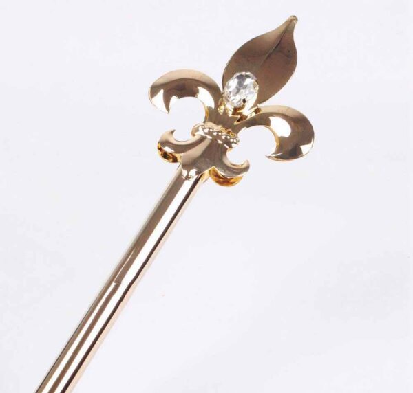 Golden Scepter - Medieval Crystal Gold Scepter Beauty Pageant Prom King Prop