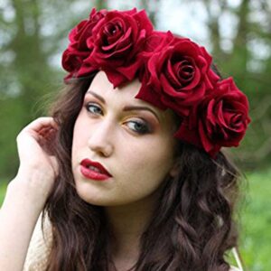 Flower Crown Headband - Bridal Floral Headband Flower Headband Flower Crown Wreath
