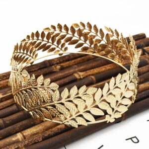 Greek Crown - Greek Crown Silver Gold Leaf Crown Headpiece Goddess Headband