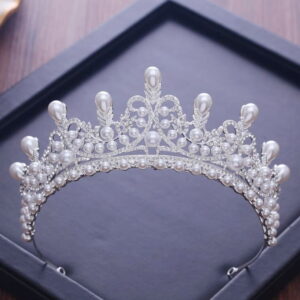 Pearl Crown - Womens Wedding Pearl Crown Bridal Pearl Tiara