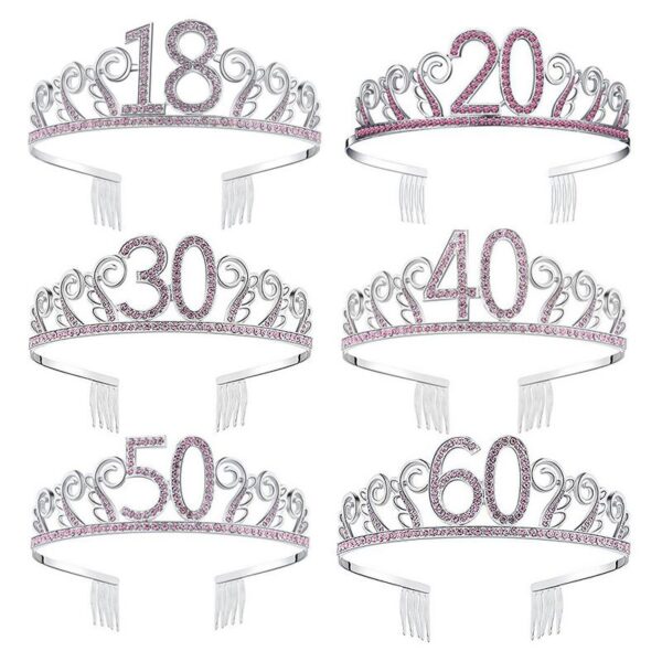 Birthday Tiara - Womens Birthday Tiara Rhinestone Birthday Crown