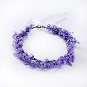 Lavender Flower Crown - Wedding Lavender Flower Crown Purple Flower Headdress Wreath