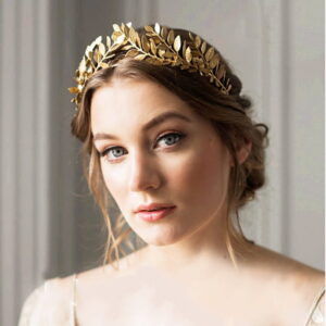 Golden Leaf Crown - Wedding Gold Leaf Tiara Fairy Princess Leaf Crown Headpiece